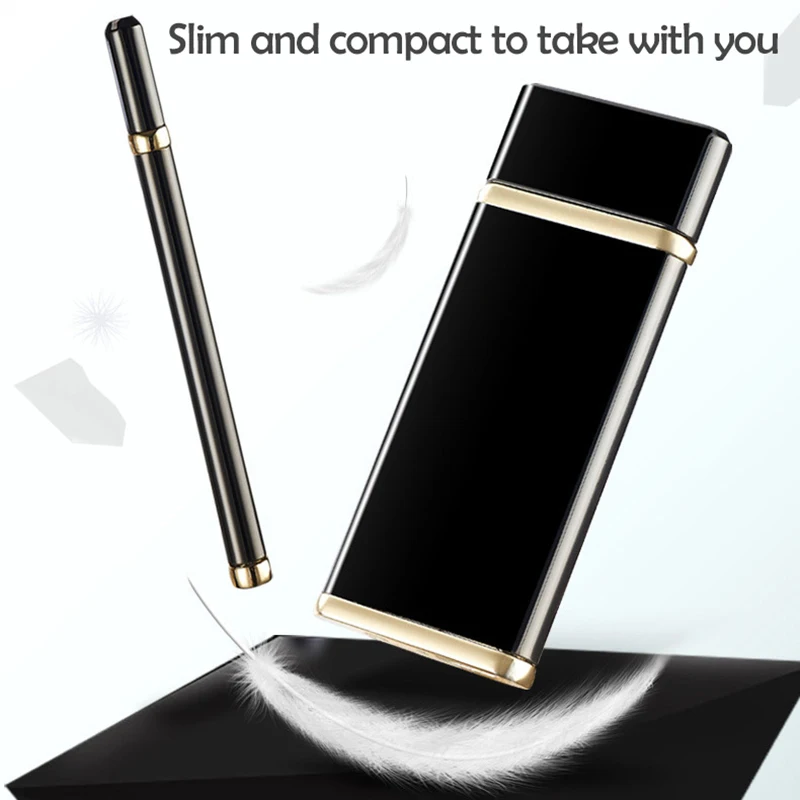 USB перезаряжаемая мини дуговая зажигалка Электронная плазменная с двойной дугой