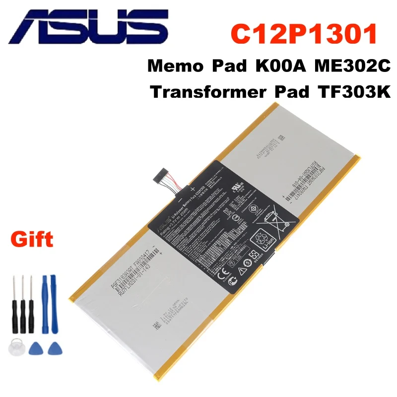 Оригинальный аккумулятор ASUS C12P1301 100% для MEMO PAD K00A (ME302C) MemoPad 10 1 &quotTF303K 1B014A