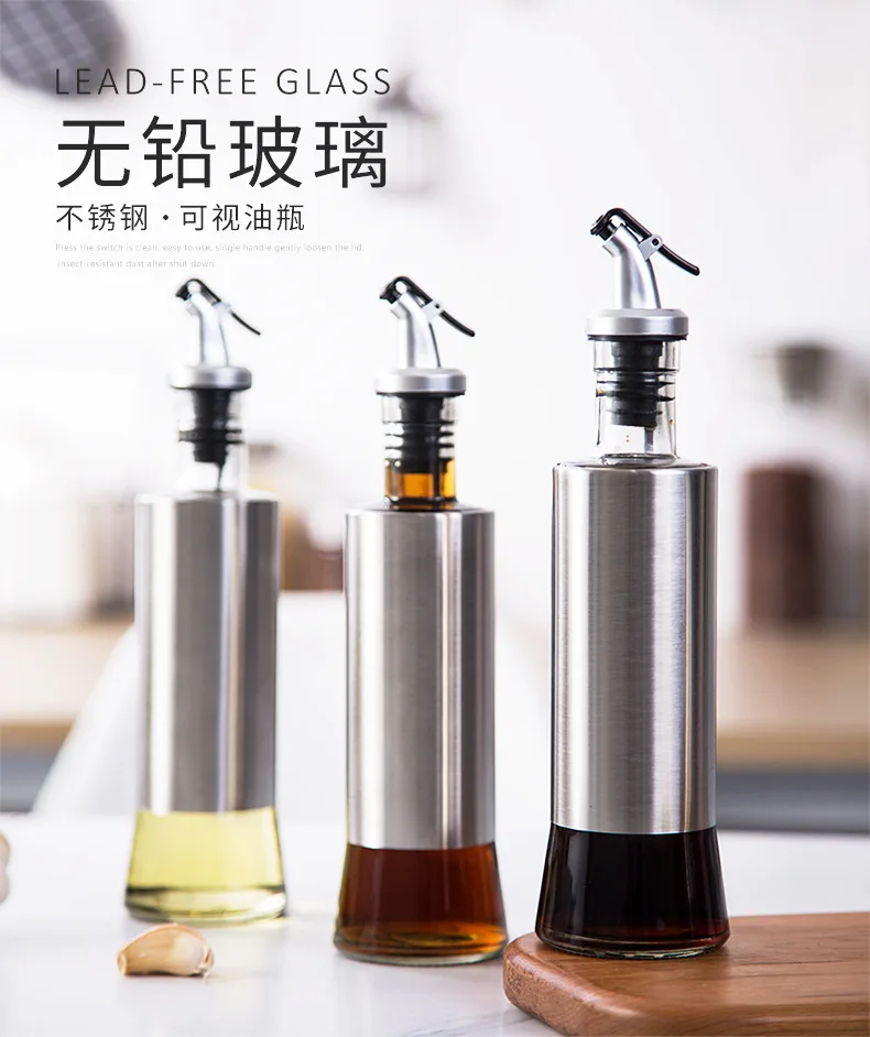 Кухонные принадлежности стеклянные масляные горшки чайник из нержавеющей стали