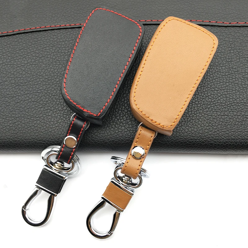 

For Nissan Qashqai X 3 Buttons Car Turn-Key Remote Fashion Style Genuine Leather Key Cover Fob Shell Case