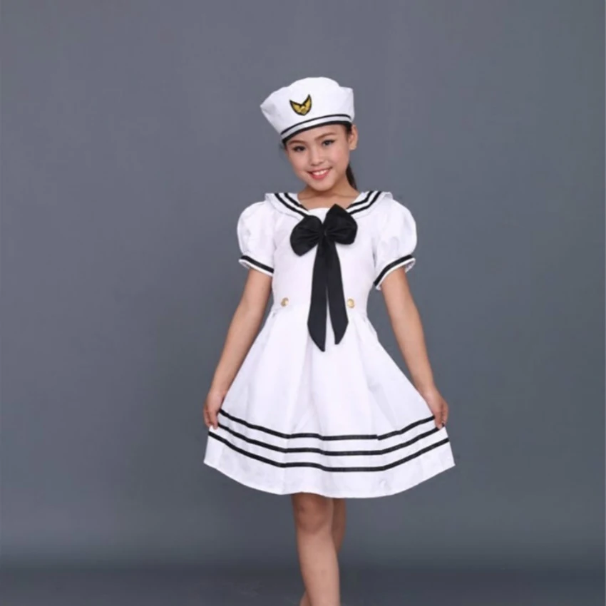 Детский хор униформа ученика начальной школы платье для девочек с галстуком