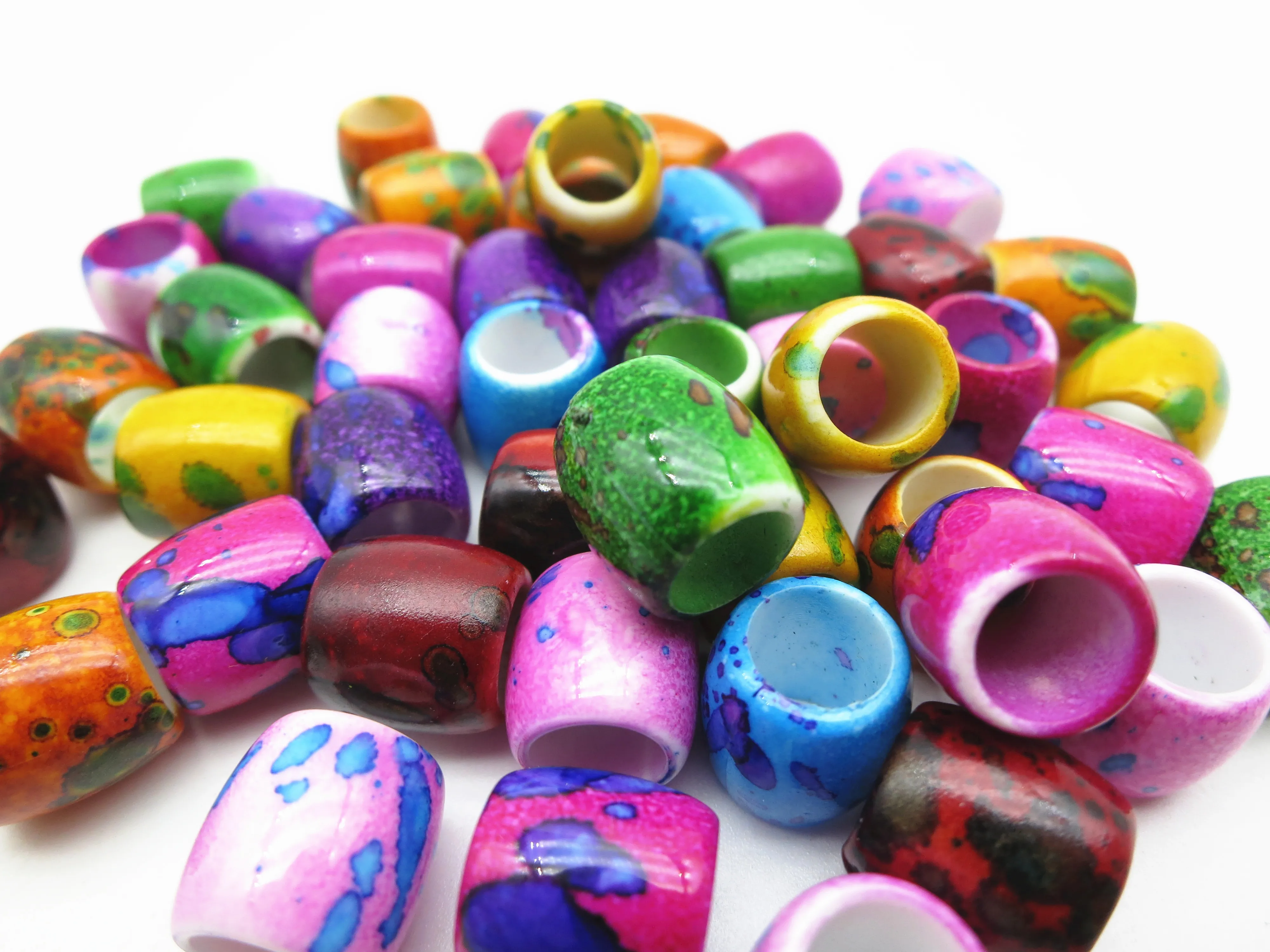 20 шт. цветные косички для волос дреды кольца Руна викингов борода бусины девочек