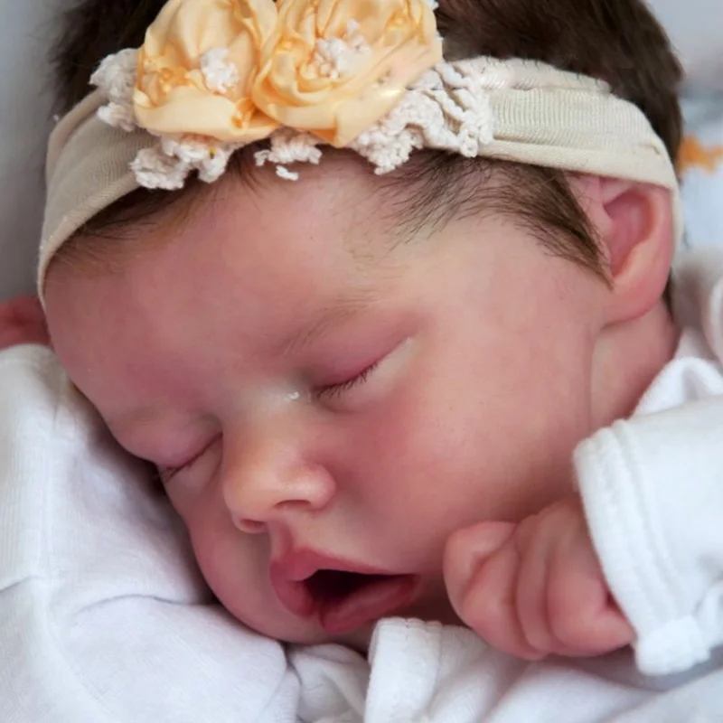Полностью силиконовая виниловая Реалистичная кукла реборн Bebe Спящая девочка