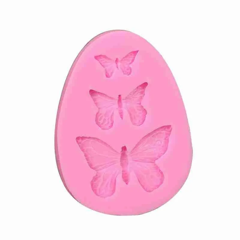 

3 Simulation Butterflies Fondant Silicone Mold Handmade Chocolate Diy Cake Party Tool Cookie Lace Kitchen Decor Baking Soap N8Q7