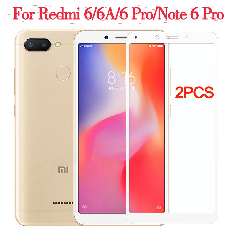 Защитное стекло для Xiaomi Redmi 6 6A 6Pro 2 шт. Защита экрана Xiomi Red mi Note Pro Note6Pro Note6 A