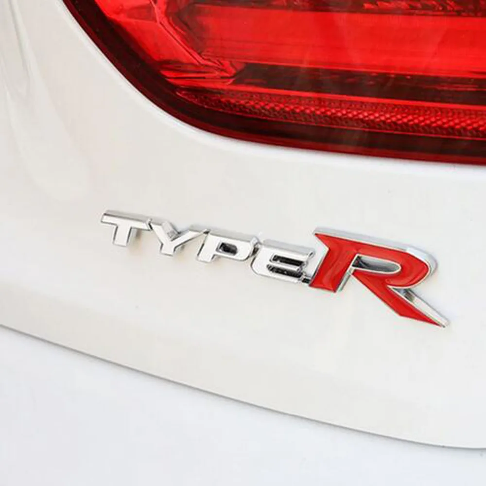 

3D Metal TYPE-R Car Sticker Emblem Badge for Universal Cars Moto Bike Decorative Accessories