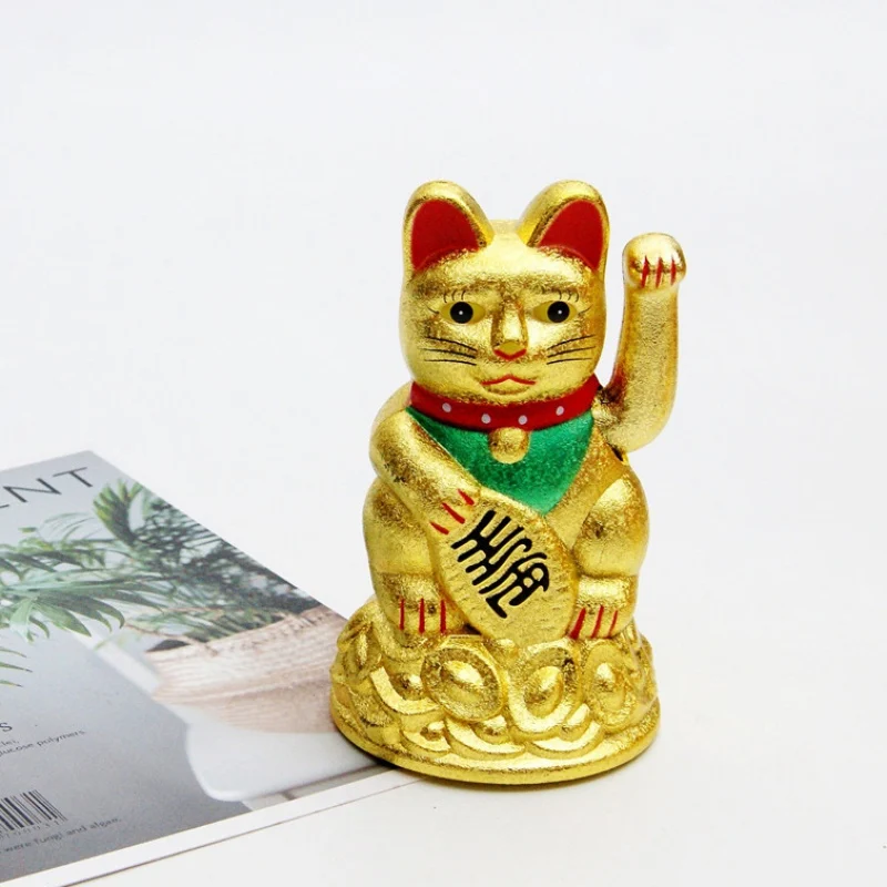 Китайский счастливый кот богатство развевающаяся рука кошка золото Maneki Neko милый дом FengShui Декор Добро пожаловать кошка ремесло искусство магазин украшения отеля