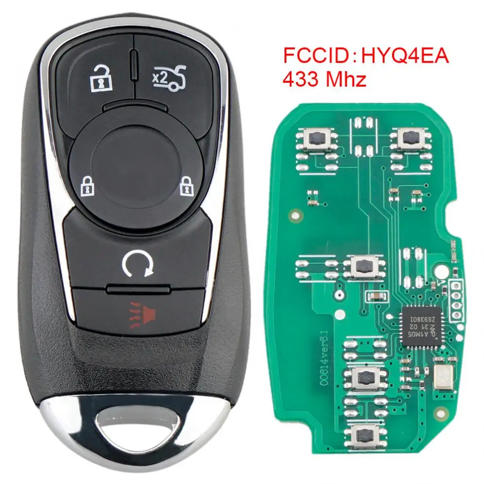 

433Mhz Car Smart Replacement Remote Key Fob with ID46 Chip HYQ4EA Fit for 17-19 Buick Lacrosse