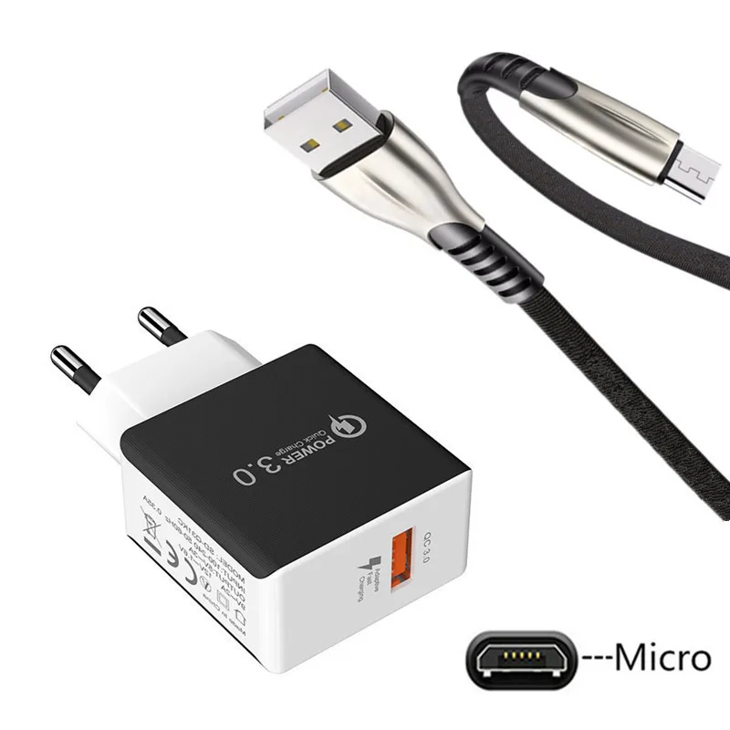 Кабель Micro USB Vivo Z5x S1 QC 3 0 для быстрой зарядки зарядный кабель Samsung Galaxy A10 A5 2016 A7 2018