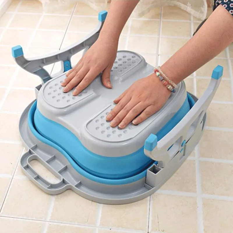 Складная Силиконовая раковина для ног складная пластиковая Ванна переносная