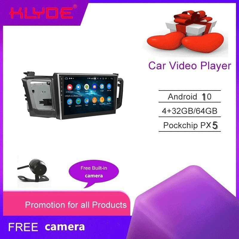 KLYDE RAV4 2013 2018 dvd плеер автомобиля андроида 10 дюймов сенсорный экран Поддержка