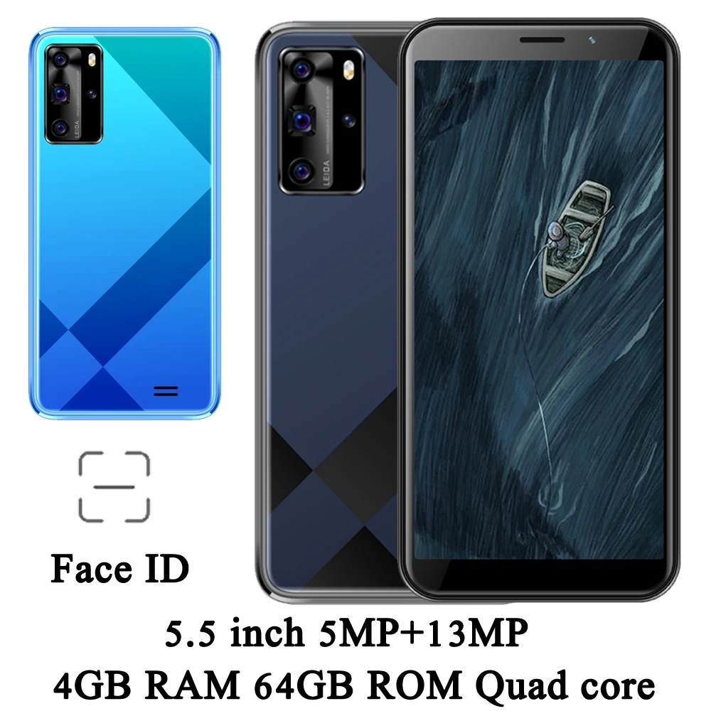 

Mobile Phones 10X Pro 5MP+13MP Face ID 5.5" 4G RAM 64G ROM Wifi Smartphones Unlocked Front/Back Camera Quad Core Global Version