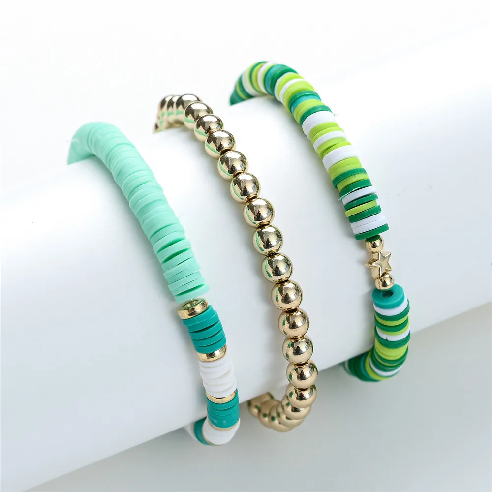 Бусины из полимерной глины очаровательные плетеные браслеты для женщин