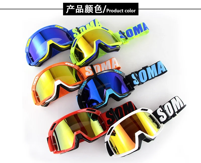 okulary Brand New Motorcycle Helmet Goggle Sweat-absorbent Motocross Glasses Motor Bike Racing Gafas lunettes anteojos