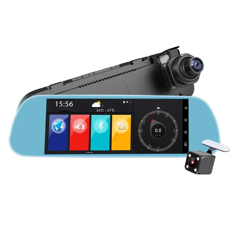 Видеорегистраторы для автомобилей Камера зеркало gps 7 дюймов Сенсорный экран