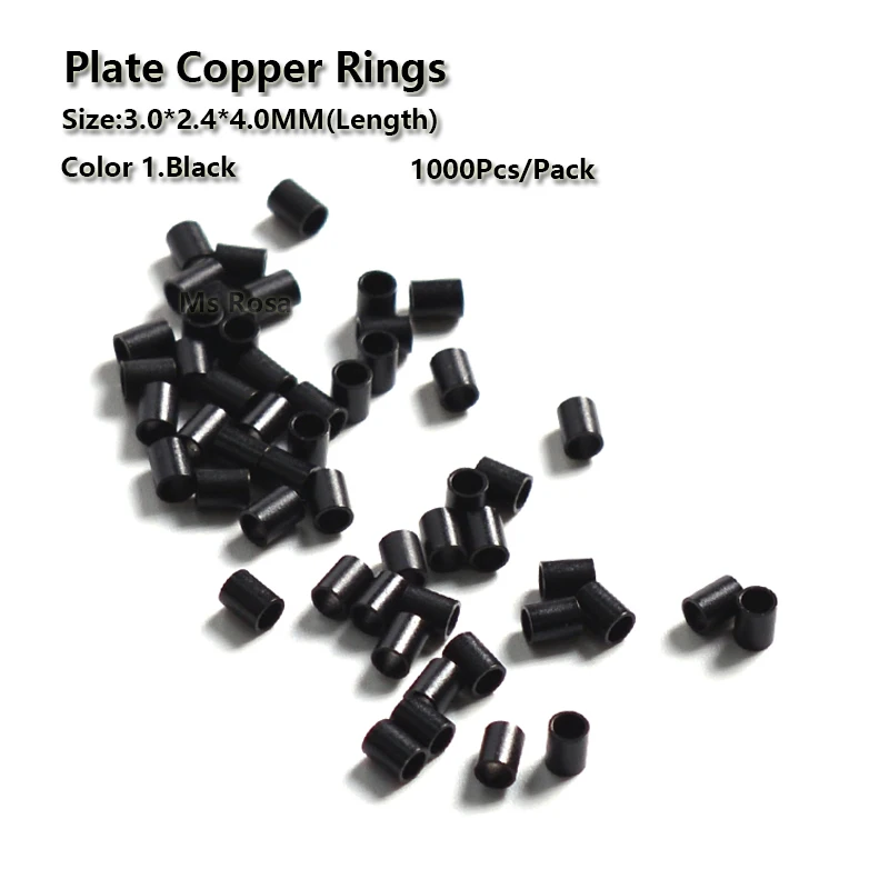 

Plate Edge Copper Micro Rings 3.0*2.4*4.0mm Hair Extension Micro Rings Tools Dreadlock Hair Accessories