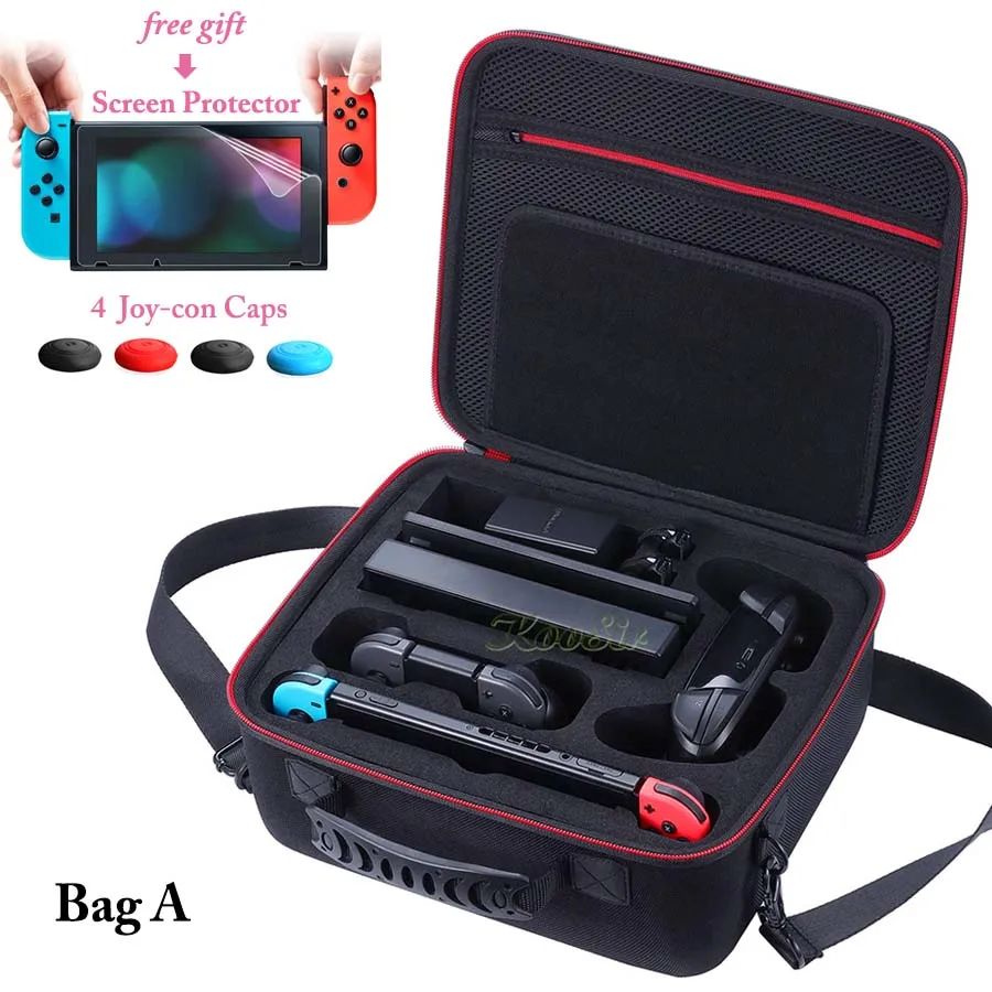 Bag A Сумка для хранения, чехол для переключателей, аксессуары для хранения, сумка для переноски, Nitend Switch, жесткая оболочка, кожа, для Nintendo do_switch, игра - Цвет: Bag A