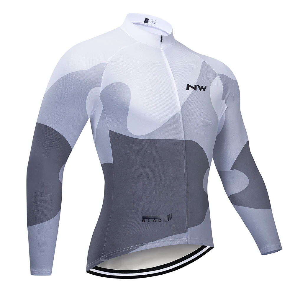 Long sleeve NW, весенне-осенняя одежда на заказ, куртка для велоспорта, комплект верхней одежды, костюм из Джерси, мужская форма, штаны - Цвет: Long sleeve