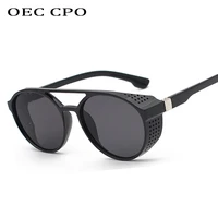 retro round hollow steampunk sunglasses men goggles sunglass classical twin beams glasses oculos de sol shades uv protection