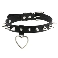 2021 new black gothic choker necklaces punk leather choker rock collar women goth necklace fashion jewelry