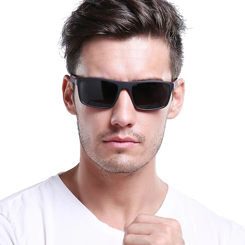 

1 Pc Fashion Men UV400 Rectangular Ultra Light TR90 Sunglasses Polarized 1.1mm Thickness Lens Driving Sun Glasses Sports