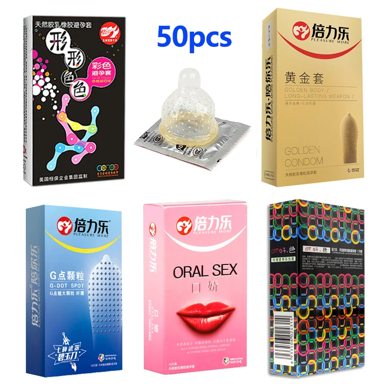 Презервативы 50 шт./лот презервативы разных цветов из натурального латекса черные