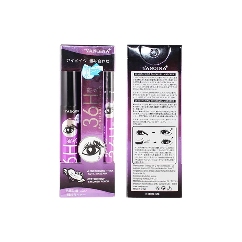 Жидкая подводка для глаз тушь ресниц набор 2 в 1 стойкий водостойкий продукт