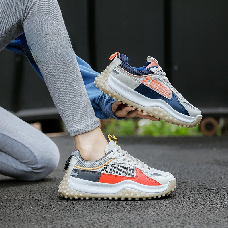 Кроссовки женские на платформе Повседневные Дышащие Нескользящие шнуровке для