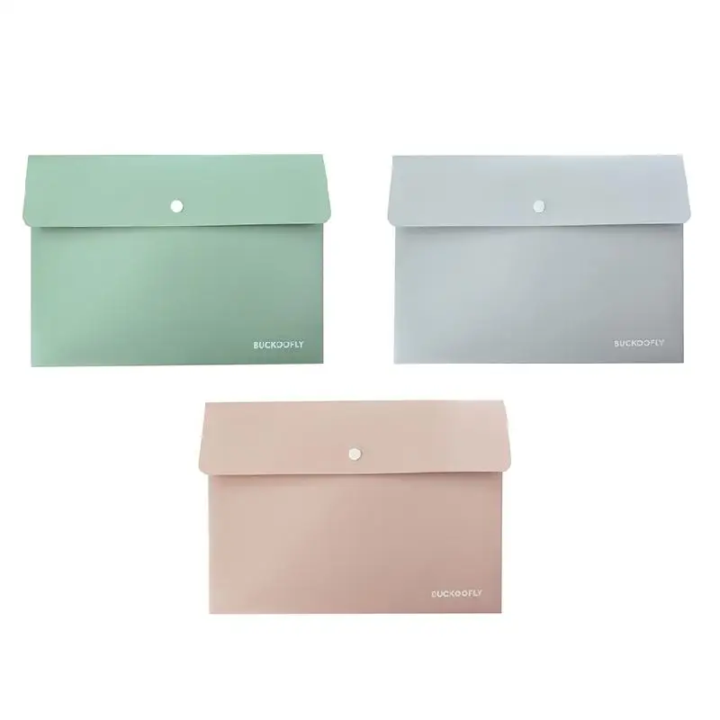 

PP Material Paper Finishing A4 Folders Morandi Solid Color School Office Supplies File Storage Document Bag 1Pcs 320mm*230mm