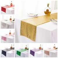 sequin table runner shiny gold silver colour luxury style wholesale embroider sequin table runner for wedding hotel dinner party