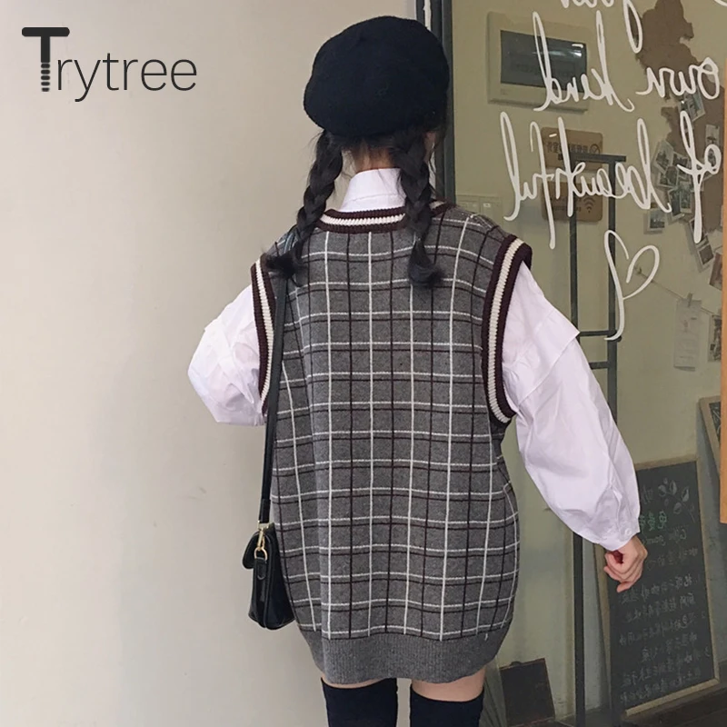 Trytree осень зима женский свитер компьютерный вязаный акриловый Повседневный