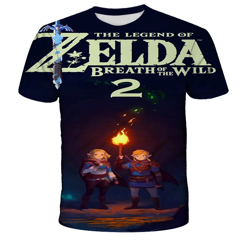 

3D Print Boy Girl Fashion Zelda T-shirt Summer Wild Youth Street T-shirt Anime Trend Quality Boy Clothes Casual Children's Top