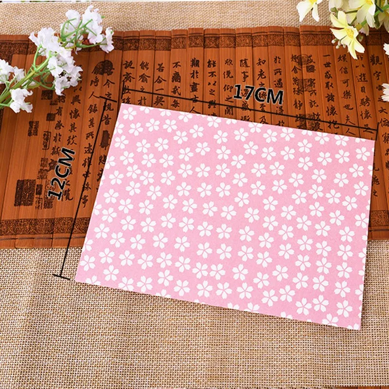 

10pcs per pack Pink cherry blossom envelope paper cute Floral flower handmade fold DIY write letter 17.5cm*12.5cm