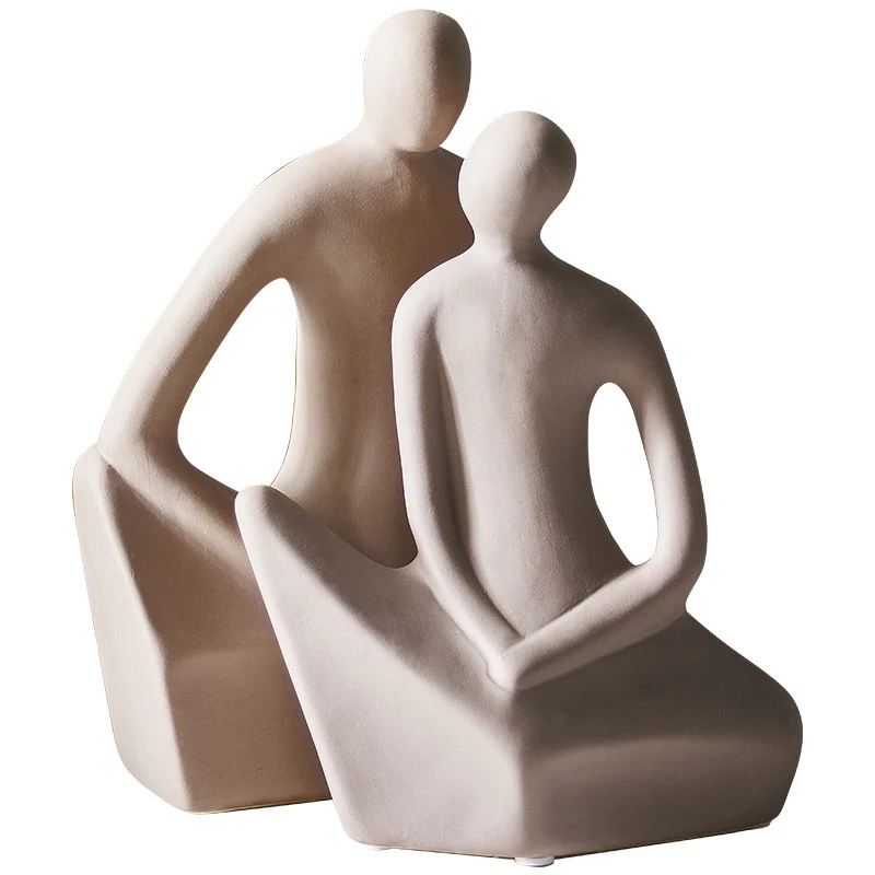 

Скандинавская абстрактная СЕМЕЙНАЯ СКУЛЬПТУРА, статуя персонажа, современное искусство, настольное украшение, ретро фигурка, аксессуары д...