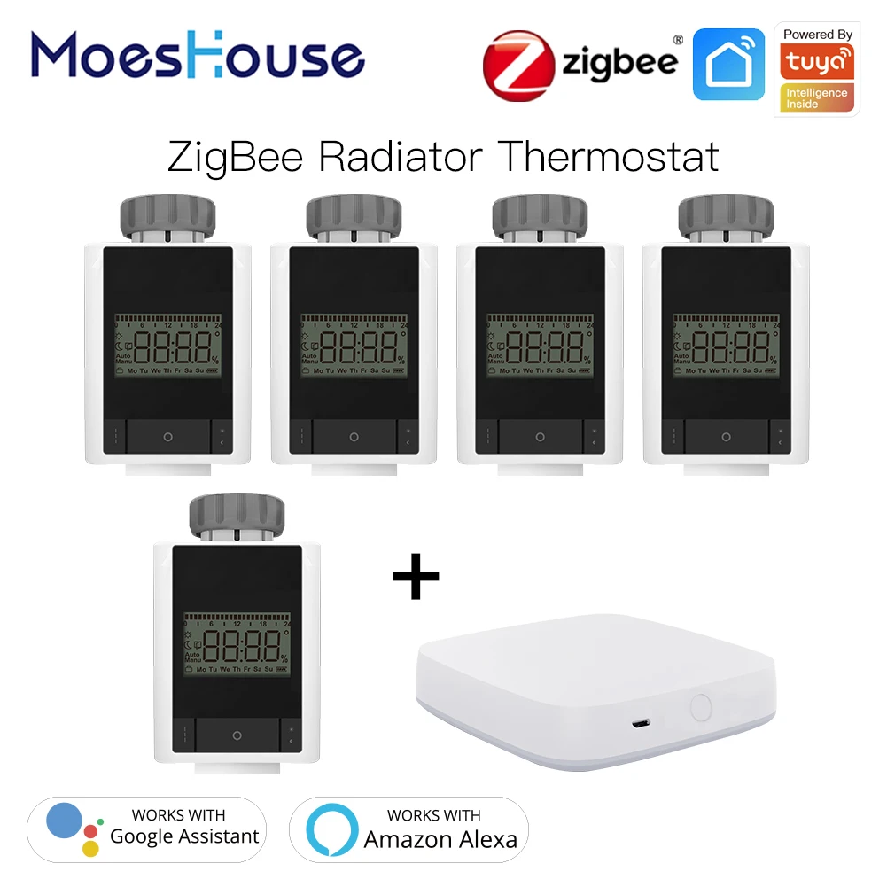 Умный термостатический клапан радиатора Tuya ZigBee 3 0 домашний термостат