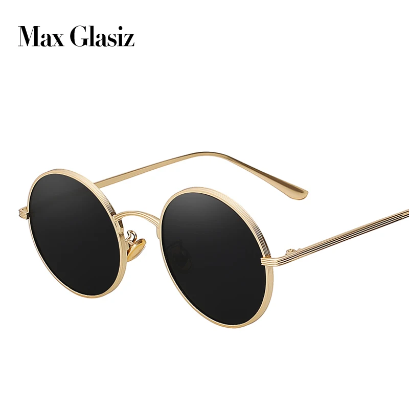 Винтажные Солнцезащитные очки Max glasiz женские круглые в стиле ретро желтые линзы