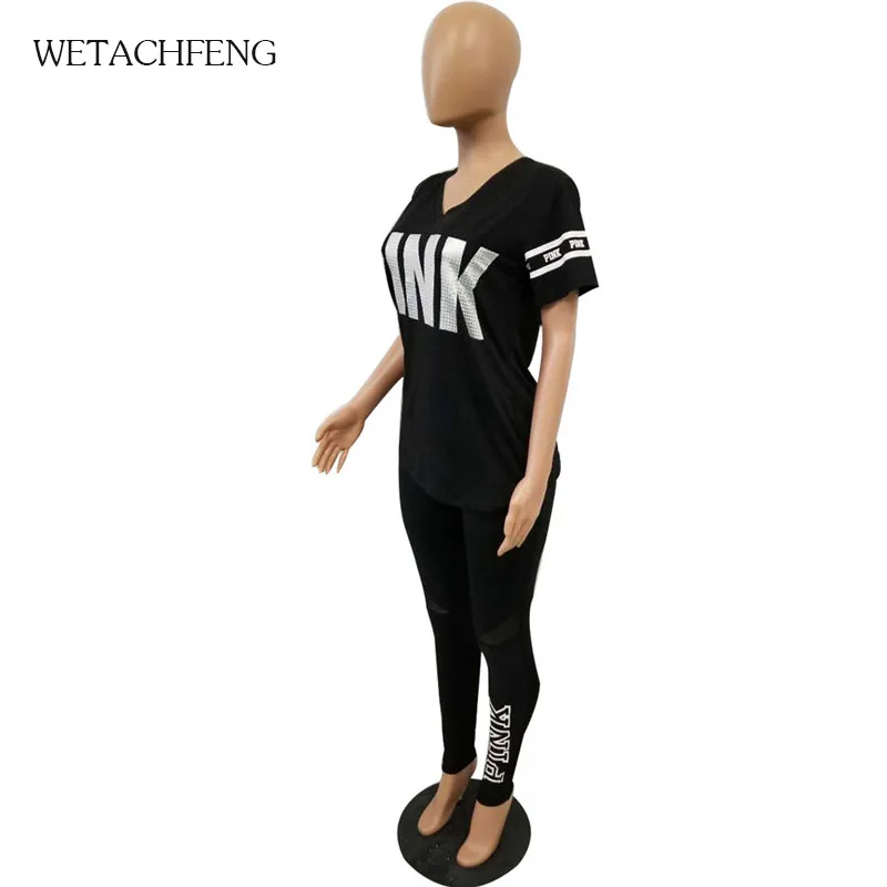 Блестками костюм для женщин топ Футболки мальчиков и девочек длинные штаны