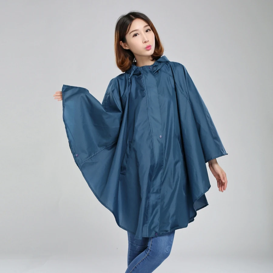 Женский плащ с капюшоном длинное непромокаемое пончо 50CW211 | Дом и сад