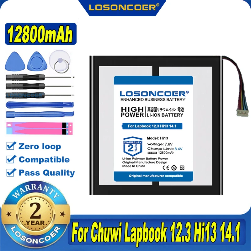 100% Оригинальный LOSONCOER 12800 мА/ч CWI534 Батарея для Chuwi Lapbook 12 3 Hi13 14 1 планшетный ПК с 7