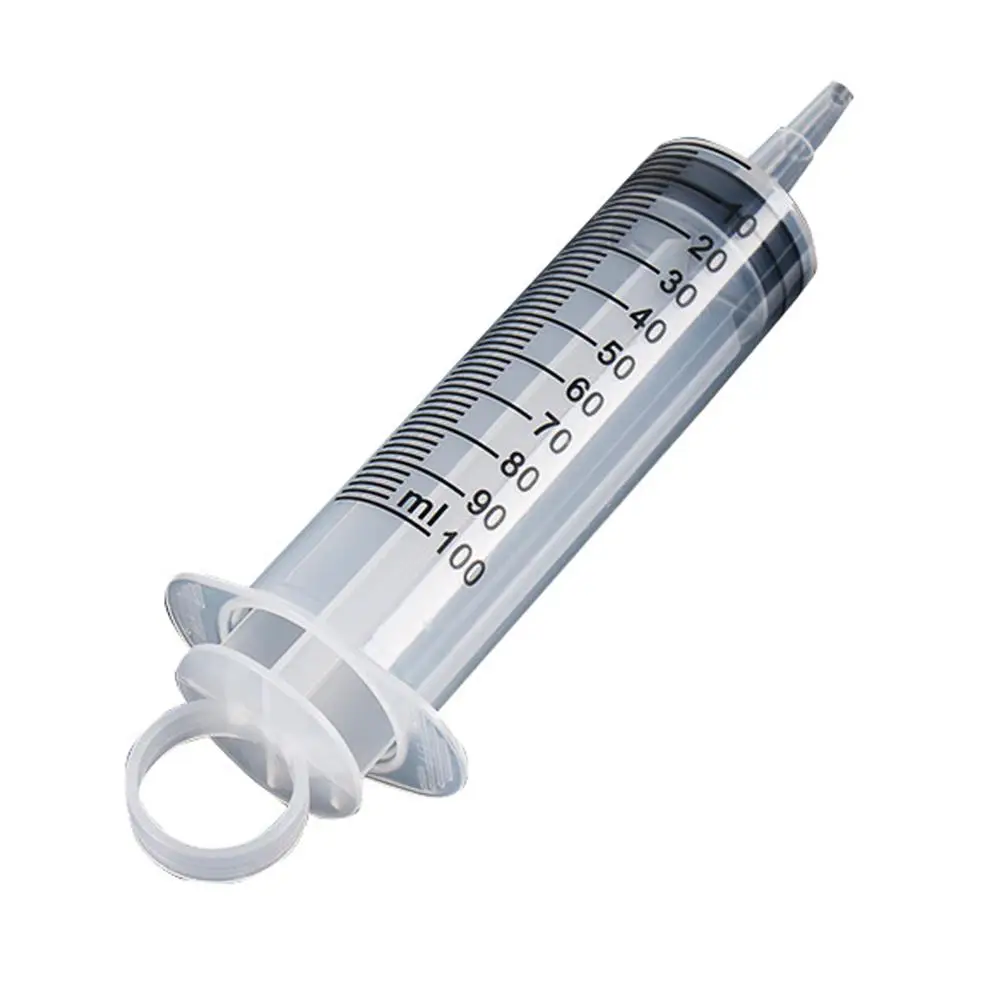

100mL Reusable Plastic Feeder Cleaning Douche Enema Nutrient Sterile Health Measuring Syringe Tools 40FP21