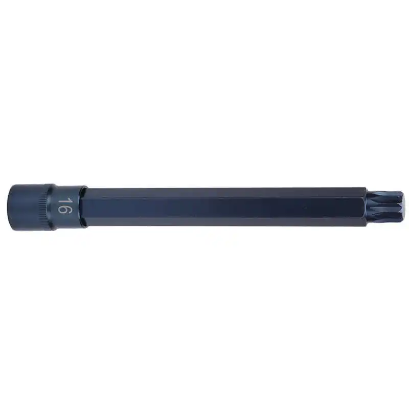 Screw Driver Socket 12 Point 1/2 inch Alloy Steel Blueing Bit Set Quick Wrench Tool 1/2x200xM16