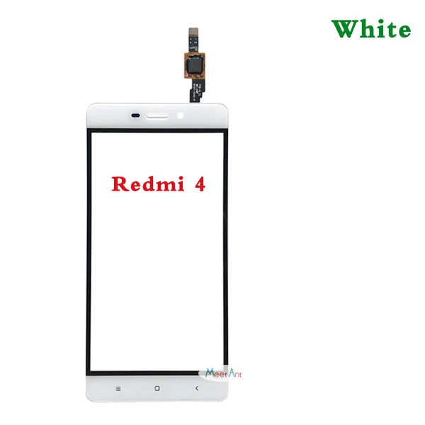 AAA высокое качество 5,0 ''для Xiaomi Redmi 4/4 Pro/4A/4X сенсорный экран дигитайзер сенсор внешняя Передняя стеклянная панель объектива - Цвет: For Redmi 4 White