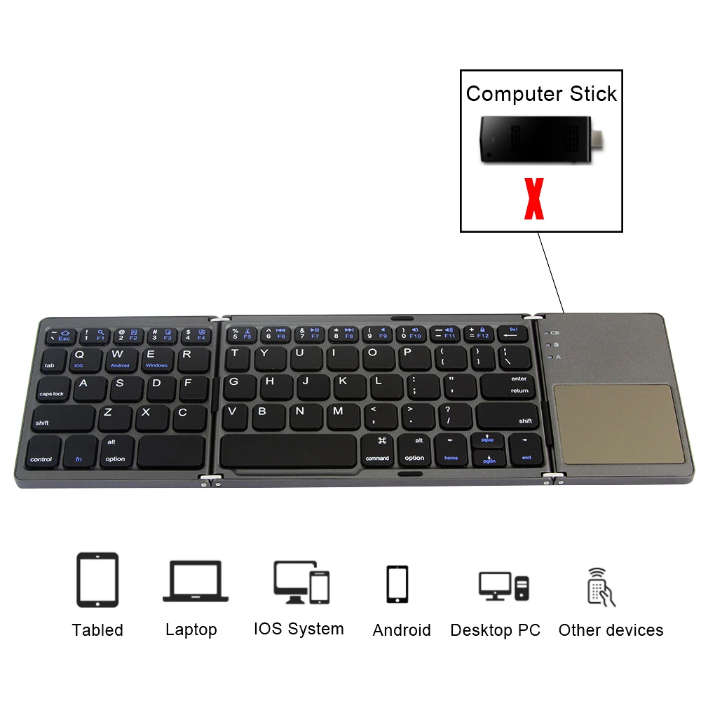 CHYI Bluetooth клавиатура мини беспроводная складная офисная игровая планшет с