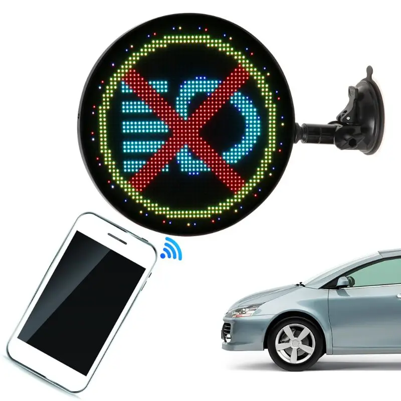 Круглый Автомобильный светодиодный светильник телефон Wi Fi пульт для Управление