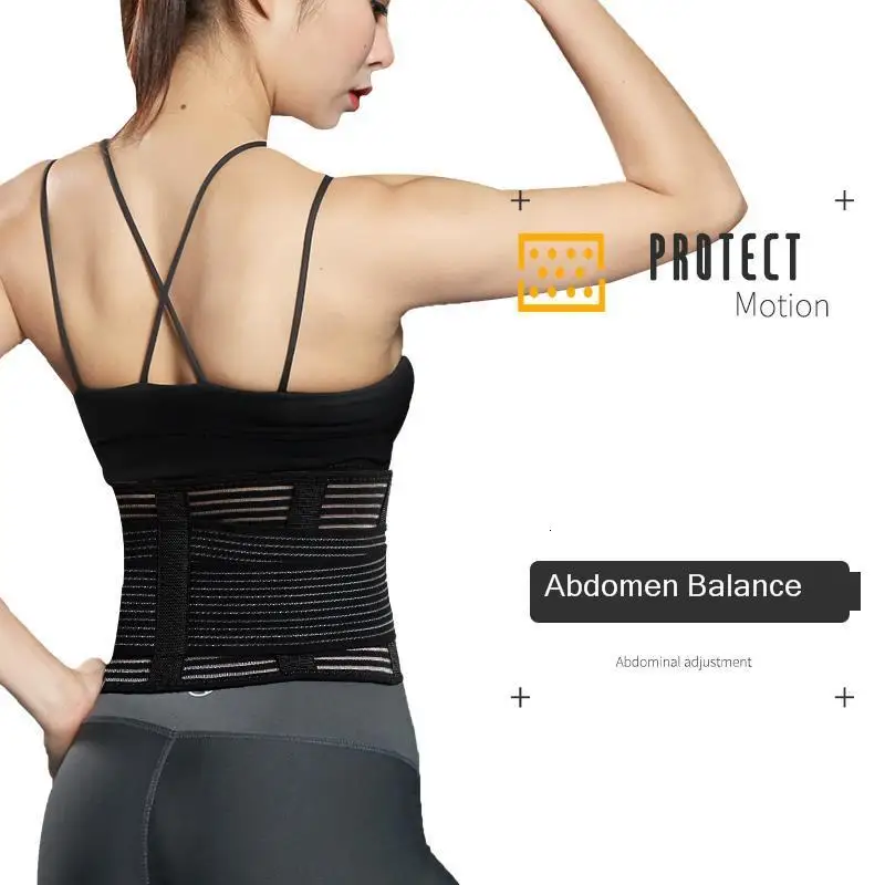 Спортивный пояс для поддержки талии дышащий двойной оттягивающий поясницы