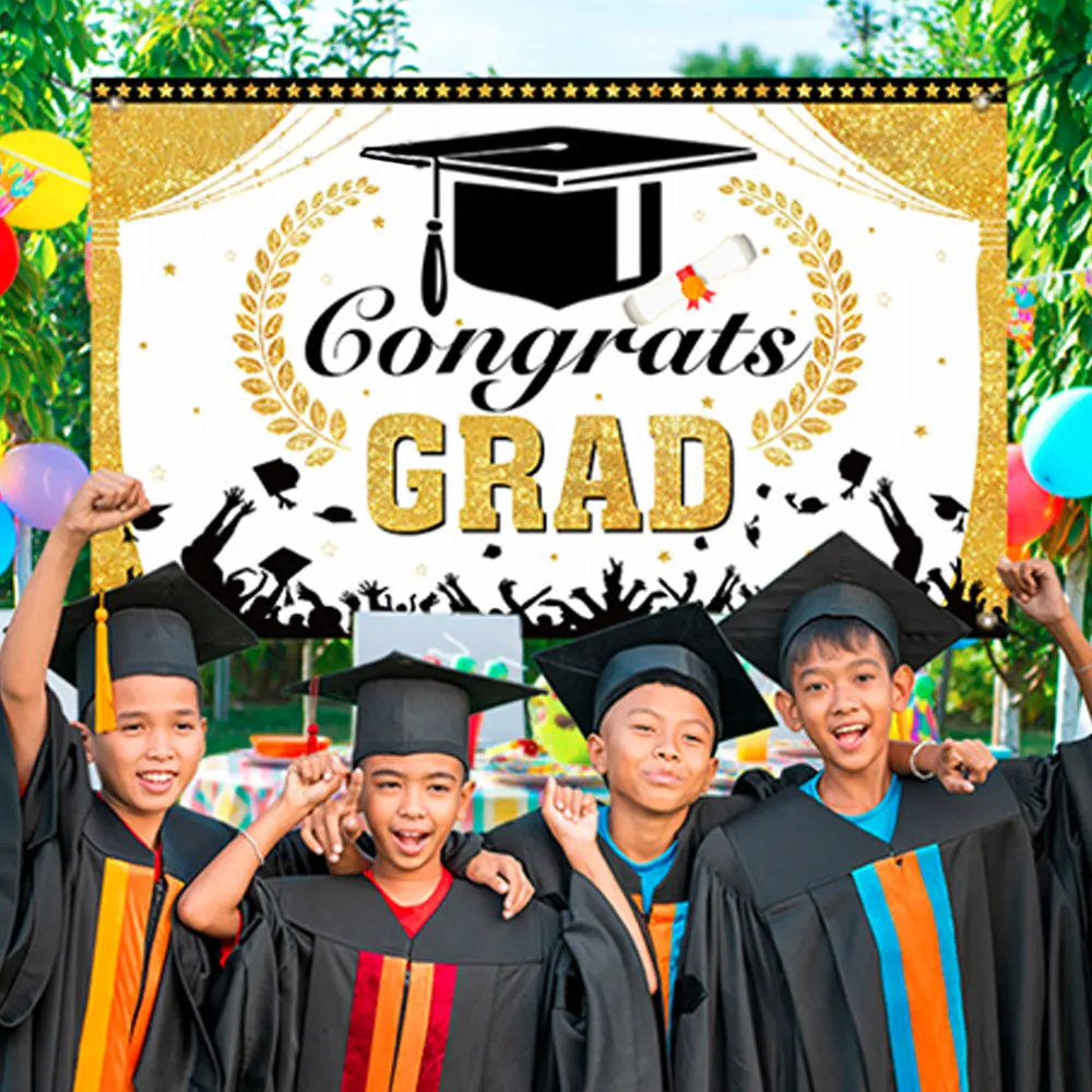 

Easy To Carry Foldable Graduation Party Background Wall Graduation Background Tear Resistance Not Easy To Fade Colorful Outdoor