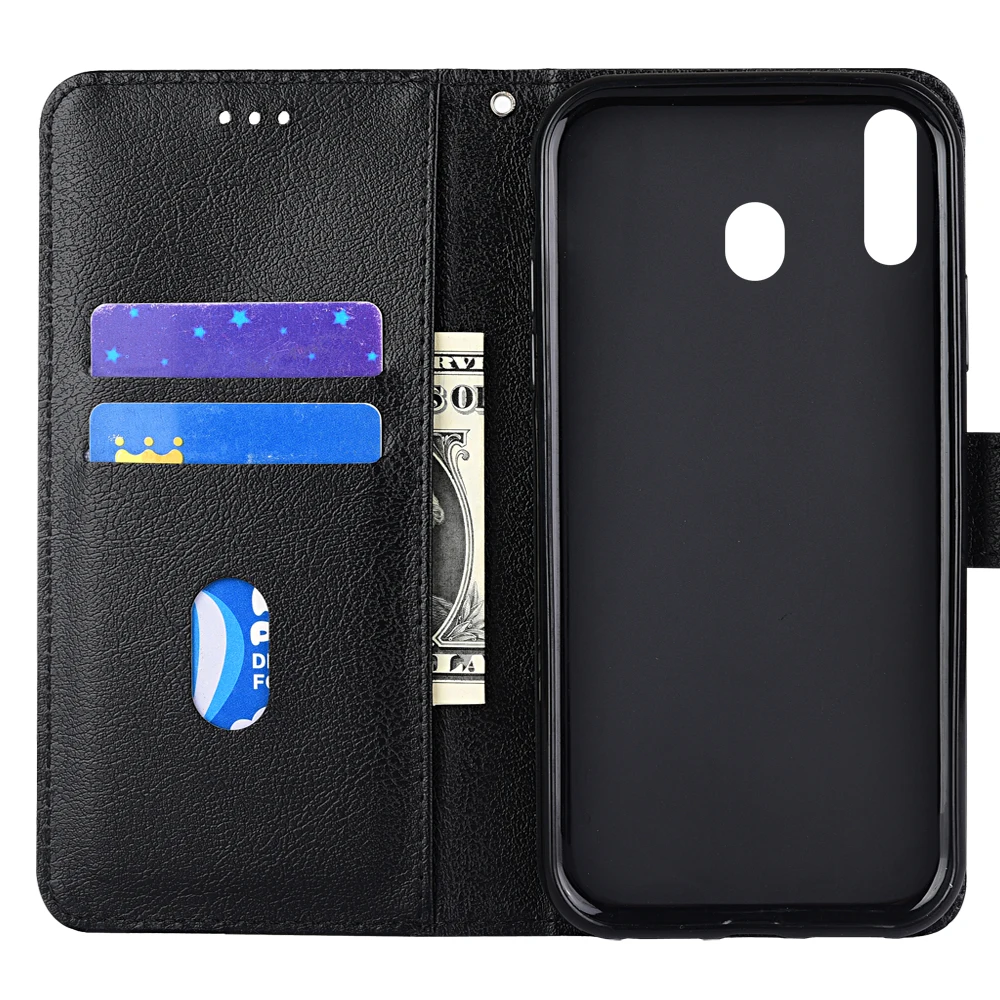 Кожаный чехол книжка для Samsung Galaxy M20 M205 M205F SM M205FN винтажный Чехол бумажник телефона