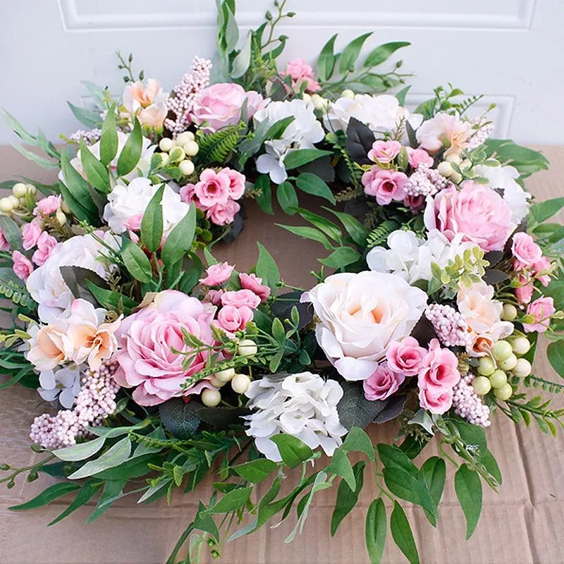 Искусственные венки для дверей 56 см двери свадебные украшения вечерние дома