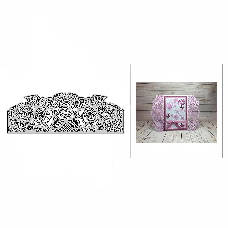 

Новинка форма для рельефного тиснения с изображением розы края любви 2021 металлические режущие штампы для декоративного скрапбукинга альбо...