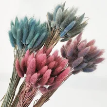 30pcs/60pcs Home Decoration Rabbit Tail Grass Pure Dried Bouquets Artificial Flowers  For Wedding Birthday Table Vase Decoration